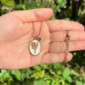 18K Gold Plated Stainless Steel Vintage May Birth Flower Necklace